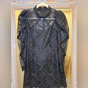 Sandro Black Cocktail Lace Dress Size 1/36/Small